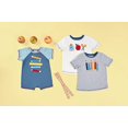 thumbnail image 3 of Mud Pie Back to School Pencil and Ruler Baby Boy Shortall, Blue, 6-9 Months, 3 of 3