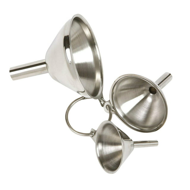 solacol Stainless Steel Strainer Stainless Steel Bottle Stainless Steel Funnel Stainless Steel Funnels Set 3Pc Canning Detachable Strainer Filter Mini Funnel Collander/Strainer Stainless Steel