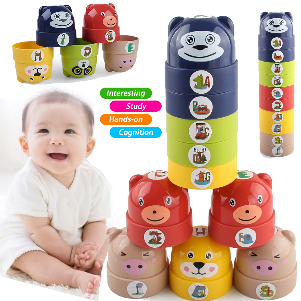 MAINYU Baby Stacking Cup Toys 10Pcs Nesting and Sorting Cups, Counting