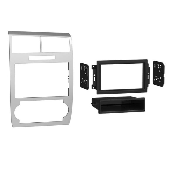 Metra 99-6519S Single/Double DIN Dash Installation Kit for Select 2005-07 Dodge Charger/Magnum (Silver)