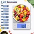 thumbnail image 2 of Kitchen Food Scale, Rechargeable Scale for Food Ounces and Grams, High Precision Digital Scale Used for Baking, Coffee Making, with LCD Display and 2 Trays, 2 of 7