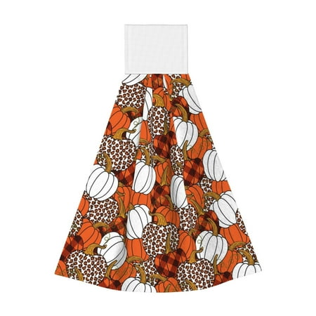 

Gaeub Various Pumpkins Print Hand Towels with Hook Hanging Tie Towels Coral Velvet Dishtowels for Bathroom Restroom Home Decor