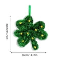 thumbnail image 3 of Green St. Patrick's Day Shamrock Hat Door Hanging - Easter Decor, Festive Shamrock Ornament, Front Door Hanging Decor, Indoor Outdoor Holiday Decoration, 1pc, 3 of 7