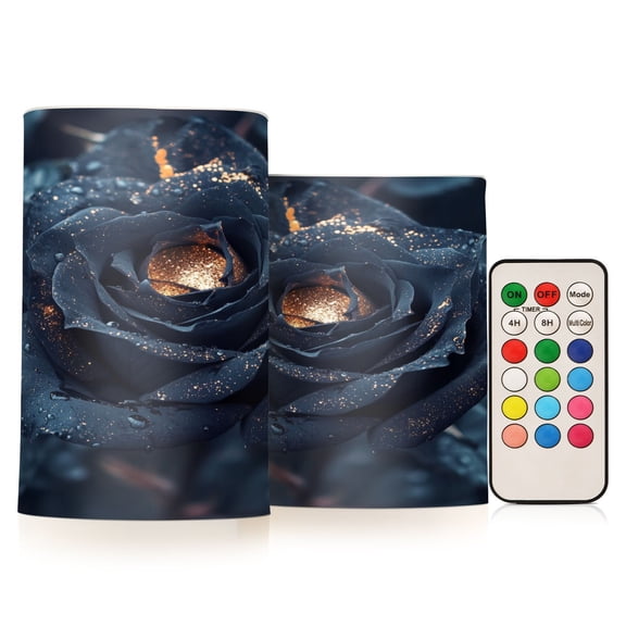 BZSMCE Flameless Candles LED Lights Glistening Noir Creativity Battery Candles