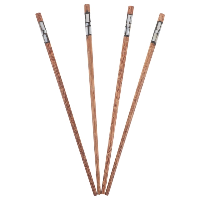 2 pares de palillos de madera reutilizables, antideslizantes, estilo japonés, para arroz y comida de cocina