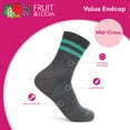thumbnail image 3 of Fruit of the Loom Womens Value Mid Crew Socks, 3-Pack, Sock Sizes 4-10, 3 of 9