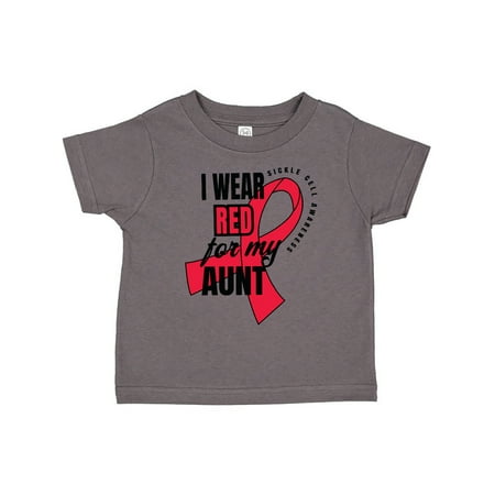 

Inktastic Sickle Cell Awareness I Wear Red For My Aunt Gift Toddler Boy or Toddler Girl T-Shirt