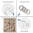 thumbnail image 5 of Retro Dinosaurs Bathroom Shower Curtains with 12 Hooks Waterproof Shower Curtain for Stalls and Bathtubs Vintage Primitive Wild Animals Brown Decorative Bathroom Privacy Curtain 36x78 Inches, 5 of 9