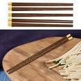 thumbnail image 4 of 5 Pairs Comfortable Grip Handcrafted Chinese Style Chopsticks, Wooden Tableware, For Home Customers, Friends Wenge, 4 of 8
