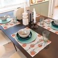 thumbnail image 6 of Placemats Set of 4 / 6, Orange Peach Placemats for Dining Table Indoor/Outdoors Heat Resistant Washable Placemats 18" x 12", 6 of 8