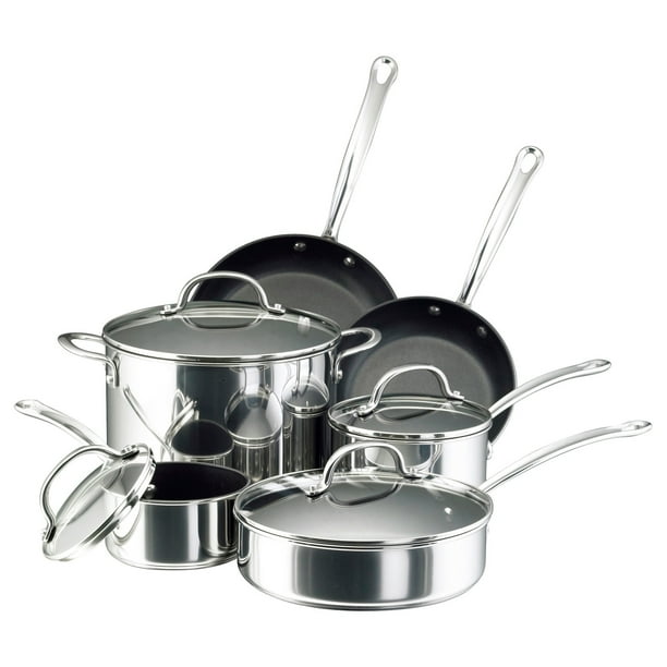 Farberware Millennium Stainless Steel Nonstick Cookware Set, 10Piece