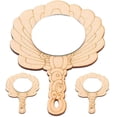 thumbnail image 1 of Here's a refined and engaging product description for your **3pcs Unfinished Wooden Mirror**:\n\n \n\n**3pcs Unfinished Wooden Mirror for DIY Crafting, 1 of 5