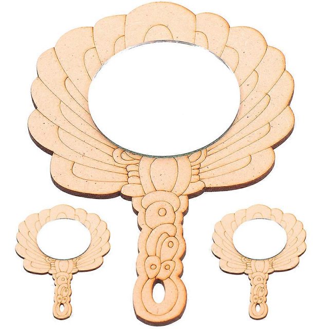 Here's a refined and engaging product description for your **3pcs Unfinished Wooden Mirror**:\n\n \n\n**3pcs Unfinished Wooden Mirror for DIY Crafting