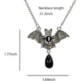 thumbnail image 2 of Gothic Large Bat Pendant Necklace Red Black Vintage Crystal Bat Pendant Punk Witch Vampire Role Playing Character Halloween Jewelry Gift, 2 of 4