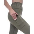 thumbnail image 4 of Allsense Women's High-Waited Leggings - Tummy Control with Zipper Pocket, Olive Green, Small, 4 of 6
