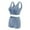 Blue, variant on Seductiva Clearance Bra and Panty Sets for Women Sports Bra Women's Fitness Running Yoga Vest Without Rims Large Size Breathable Sports Bra Set Underwear Sets