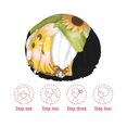 thumbnail image 3 of Yiaed Sunflower Gnomes Print Reusable Shower Cap & Bath Cap & Lined, Oversized Waterproof Shower Caps Designed for all Hair Lengths, 3 of 7