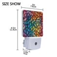 thumbnail image 4 of Yayeee LED Plug in Night Light for The Home with Auto Dusk to Dawn Light Sensors, 2 Pack, Colorful Dragon Scales Pattern, 4 of 6