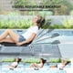 thumbnail image 4 of JWRWEFA Foldable Reclining Pool & Beach Chair with Pillow, Adjustable Outdoor Lounge Chair, Black, Portable and Lightweight, Steel Frame, Mesh Fabric, 4 of 11