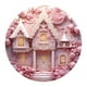 thumbnail image 1 of Letrero de puerta acrílico con diseño de castillo rosa 3D para San Valentín, ideal para decorar la pared de Navidad. Estilo C, 1 of 9