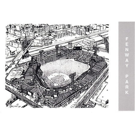 Fenway Park 1990 Waterford Publishing baseball 4x6 card or postcard