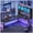 Black, variant on 67" Standing Desk with Storage Hutch, Pegboard and Led Lights, L Shaped Computer Desk, Stand Up Corner Office Desk