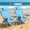 Blue 2 Pack, variant on FASCK Backpack Beach Chair for Adults Portable, Lay Flat Reclining Beach Chair with 5 Positions, Tall Heavy Duty Folding Chairs with Cup Holder, Cooler Pouch, Storage Pouch, Towel Bar, Navy