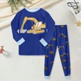 thumbnail image 2 of TOWED22 Clothes for Toddler Boys 2 Piece Long Sleeve Graphic Crewneck Tee Jogger Pants Soft Fall Winter Outfits Set(Blue,7-8 Y), 2 of 7