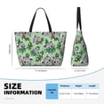 thumbnail image 2 of Large Beach Bags Water-resistant Sandproof - Green Gray Koala Print Cute Beach Tote Bags for Women with Zipper, 2 of 6