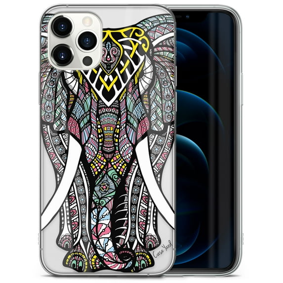 Case Yard iPhone-11-Pro-Max Case Clear Soft & Flexible TPU Ultra Low Profile Slim Fit Thin Shockproof Transparent Bumper Protective Cover Drop Protective Cell Phone Cases (Zen Elephant)
