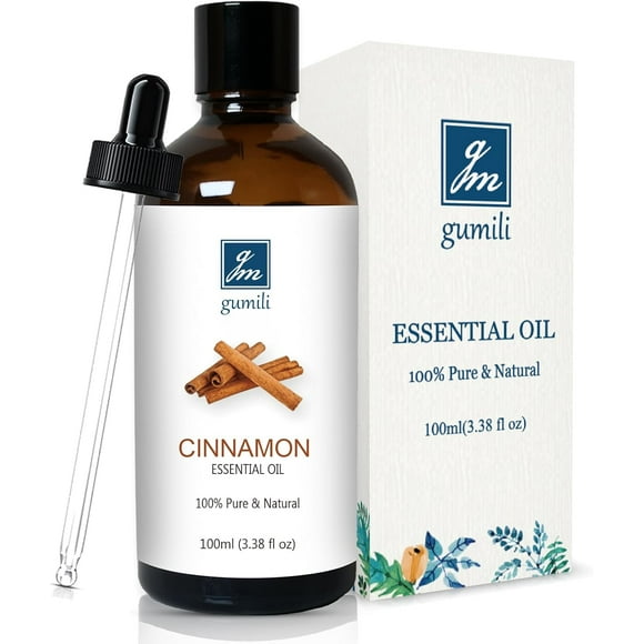 czcpp-GM Gumili Cinnamon Essential Oil \u2013 100ml | 100% Pure Cinnamon Oil for Aromatherapy, Diffuser, Spray, Massage, Holiday | Natural Warm Spicy Cinnamon Scent
