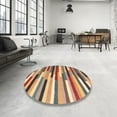 thumbnail image 3 of Ahgly Company Indoor Square Contemporary Chestnut Brown Abstract Area Rugs, 8' Square, 3 of 6
