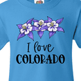 thumbnail image 4 of Inktastic I Love Colorado Columbine Flowers Youth T-Shirt, 4 of 5