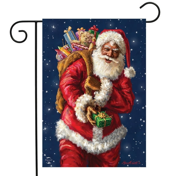 Briarwood Lane Black Santa Claus Christmas Garden Flag