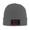 thumbnail image 3 of ZICANCN Bonnet Tricoté-Just Love Bonnet d'Hiver Doux Chaud Classique pour Hommes Femmes Rouge, 3 of 6
