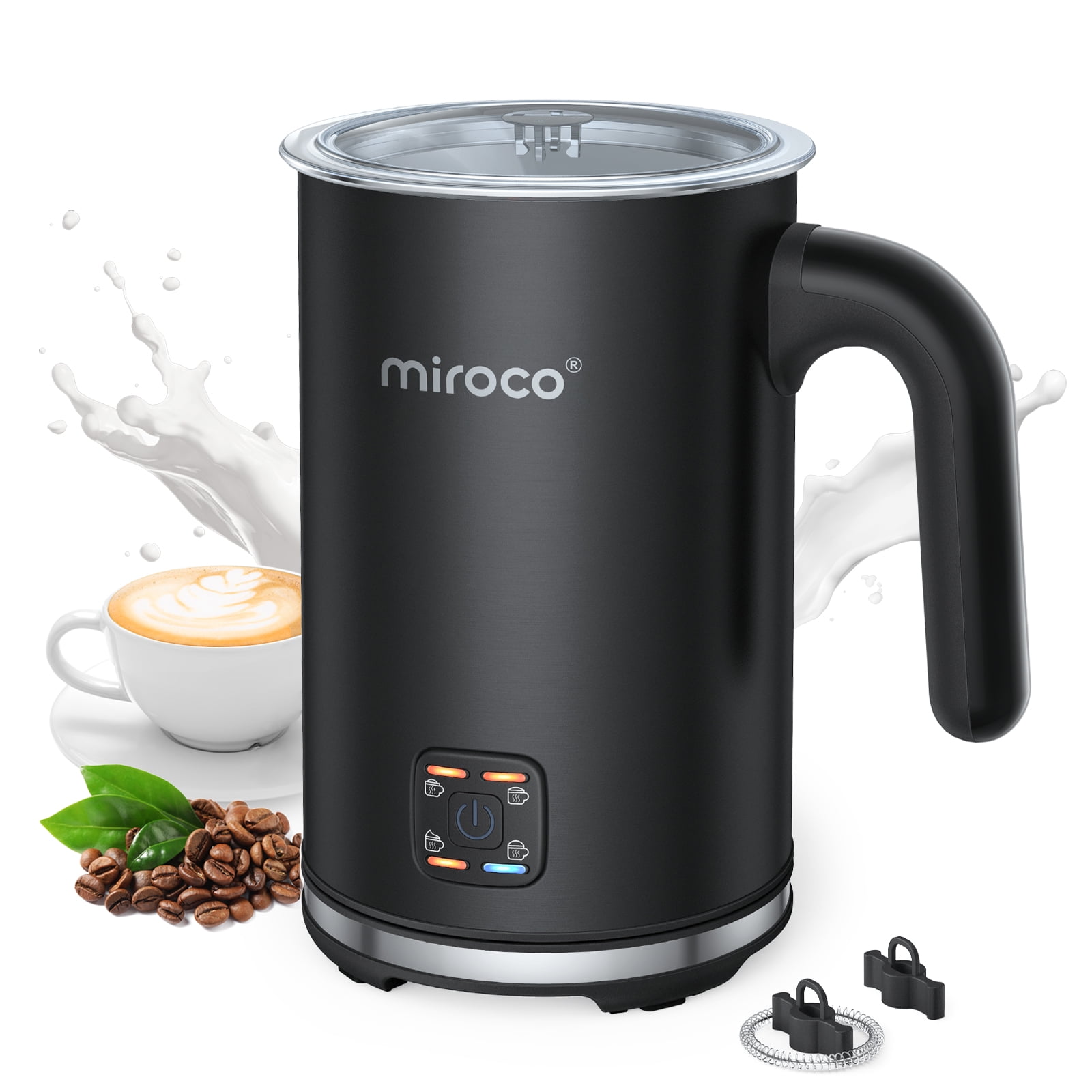 Miroco Milk Frother and Steamer, 4in1 Automatic Warm and Cold Milk