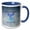 Blue/White, variant on 3drose, Firebird Phoenix Embrace Your Strength and Rise, 15oz Two-tone Red Mug