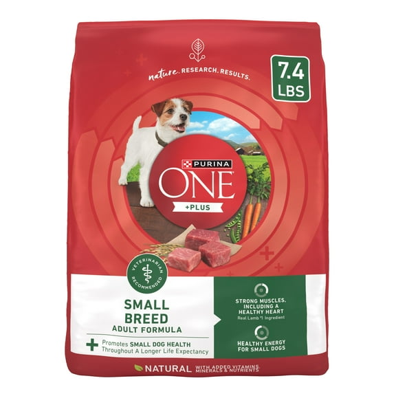 Purina ONE Plus Small Breed Lamb and Rice Formula Dry Dog Food 7.4 lb. Bag