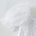 thumbnail image 4 of HABDGIKS Robes pour Filles Enfants Mignon Tutu en Maille Col Carré Manches Courtes Robe Légère, 4 of 6
