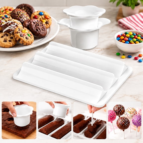 Round Cookie and Cake Mold Set, Non-Stick Baking Tool Kit
