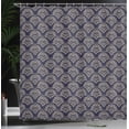 thumbnail image 3 of Ambesonne Fashion Shower Curtain, Golden Floral Baroque Art, 69"Wx75"L, Dark Night Blue and Sepia, 3 of 4