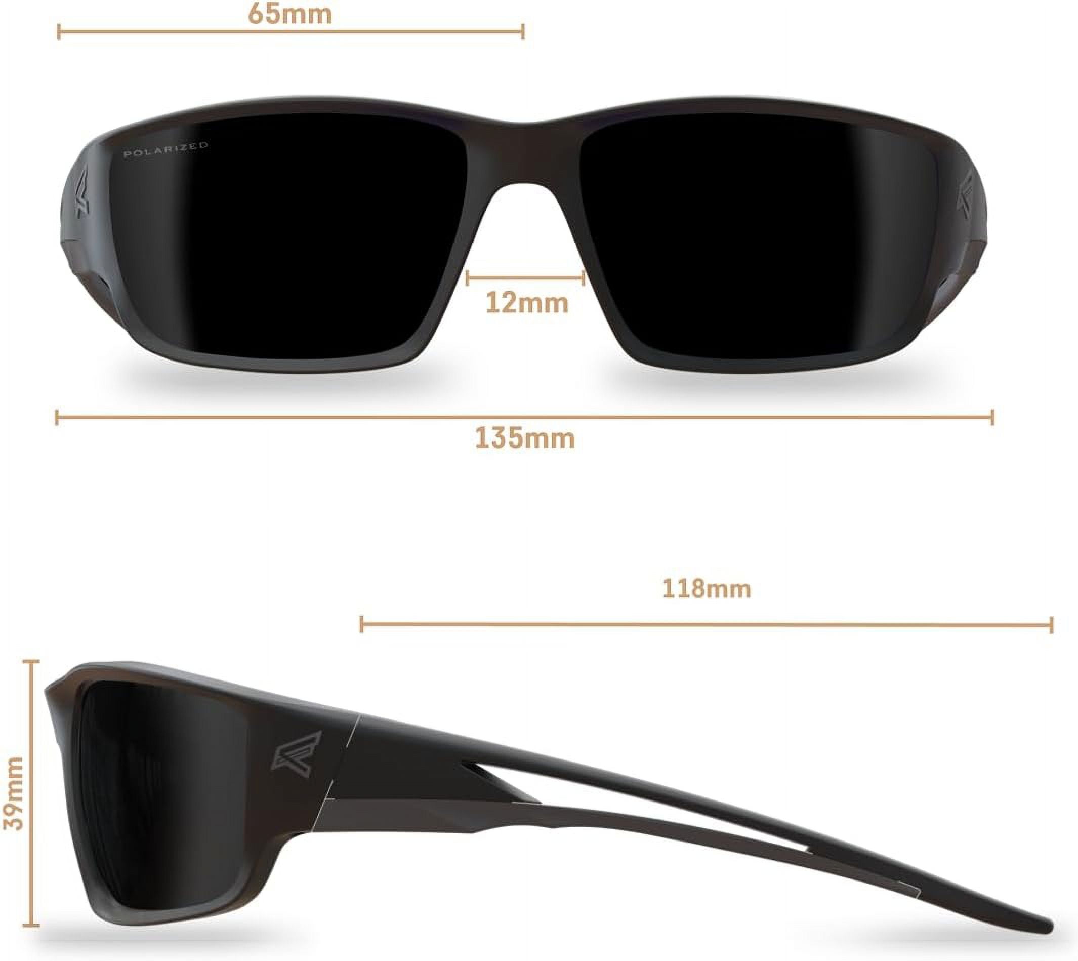 Edge Eyewear TSK236 Kazbek Safety Glasses, Black Frame