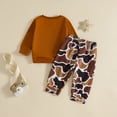 thumbnail image 7 of Gubotare Baby Boy Clothes Outfits Sets Toddler Baby Boy Fall Winter Clothes Print Long Sleeve Crewneck Sweatshirt and Pants Cute Outfits Size 2T 3T (Brown,2-3 Years), 7 of 7