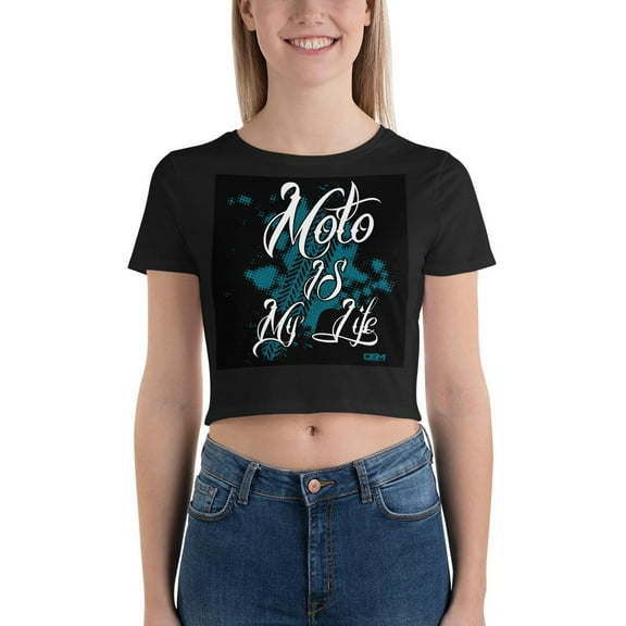 Moto Is My Life Crop Tee