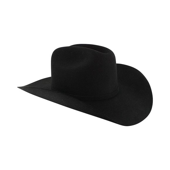 Sombrero Vaquero Stetson Apache 4X de Fieltro Negro de Búfalo para Hombre