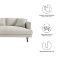 thumbnail image 5 of Modway Zoya 2-Piece Fabric Left-Facing Sectional Sofa in Heathered Weave Ivory, 5 of 6