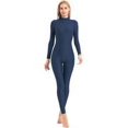 thumbnail image 1 of Adult High Neck Zip Unitard Full Body Leotard Bodycon Jumpsuit for Women, 1 of 6