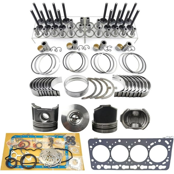 V3300 Engine Overhaul Rebuild Kit (No cylinder liner) 16 valves Piston height 91.5mm Combustion Chamber 56mm For Kubota V3300 V3300-DI Engine M6800 M8200 M9000 Tractor Bobcat S250 1C050-21112