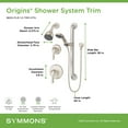 thumbnail image 5 of Origins 2-Handle 1-Spray Shower Trim with 1-Spray Hand Shower in Satin Nickel (Valves Not Included), 5 of 7