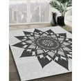 thumbnail image 3 of Ahgly Company Machine Washable Indoor Square Transitional Platinum Gray Area Rugs, 3' Square, 3 of 7